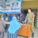 Babinsa Monitoring Kegiatan Pasar Murah di Kantor Lurah Mabar Hilir