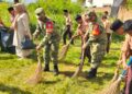 Koramil 0201-03/ MD Bersama Polrestabes Medan dan Forkopimcam Medan Denai Serta Masyarakat Gotong Royong Bersihkan Jalan Jermal VII