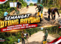 Semangat Gotong Royong, Babinsa Koramil 19/Idm dan Warga Bangun Parit Jalan Desa