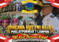 Puslatpurmar 7 Lampon Ikuti Upacara HUT Ke-81 TNI di Banyuwangi