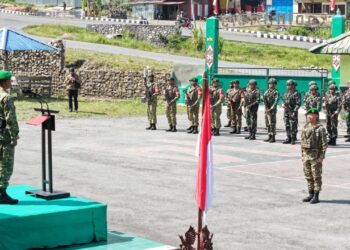 HUT Ke-81 TNI Tahun 2026, Kodim 1714/Puncak Jaya Gelar Upacara, Dipererat Kebersamaan TNI dan Kepolisian