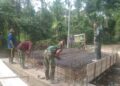 Progres Jembatan Beton di Tangan-Tangan Cut Abdya Capai 40 Persen, TNI dan Warga Kebut Pengerjaan