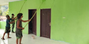 Satgas TMMD Ke-130 Hidupkan Kembali Balai Kampung Yamboi sebagai Ruang Kebersamaan