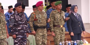 DANPUSLATPURMAR 9 DBS HADIRI UPACARA PERINGATAN HARI SUMPAH PEMUDA DI KABUPATEN LINGGA